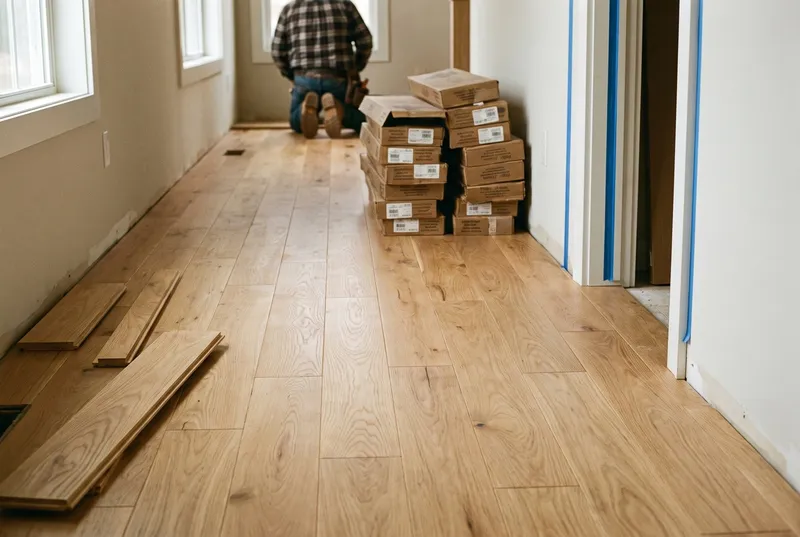 prefinished hardwood for new-construction homes (sample photo)