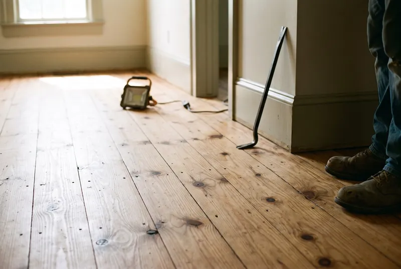 restoring old pine and farmhouse floors (sample photo)