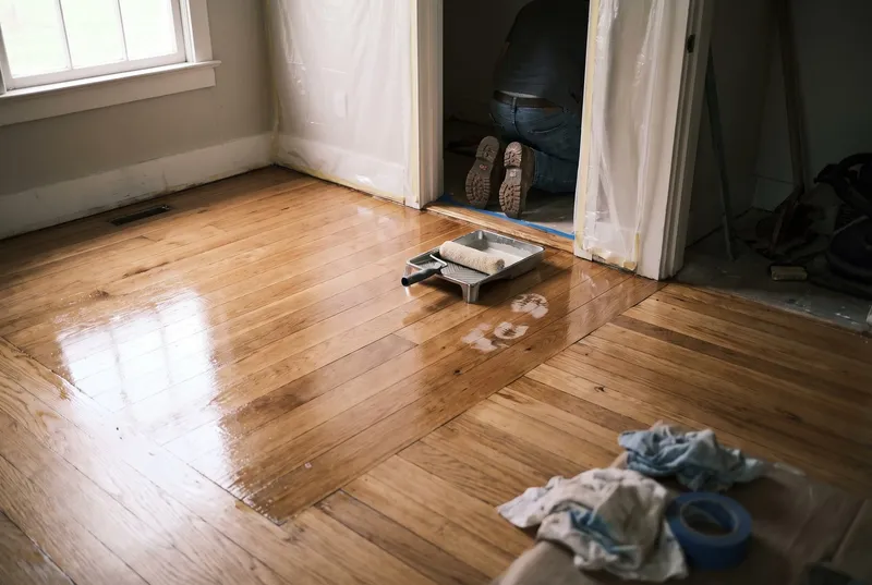 unfinished and site-finished hardwood (sample photo)